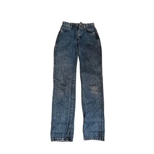 Vintage Wrangler 14MWZNF Acid Wash Jeans High Rise Cowboy Cut Made in USA 24x31